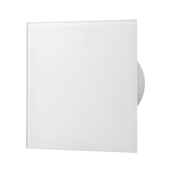 Glass panel for fans and grilles, white matt Glass panel for fans and grilles, white matt