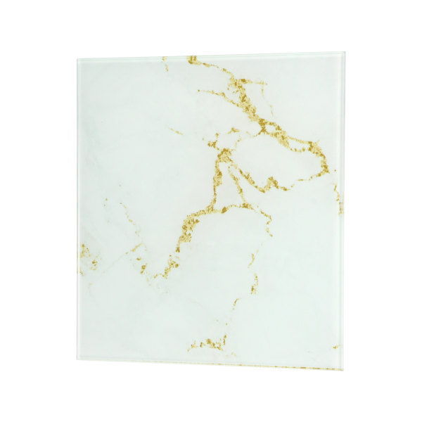 Glass panel, Universal, glossy marble white/gold colour Glass panel, Universal, glossy marble white/gold colour
