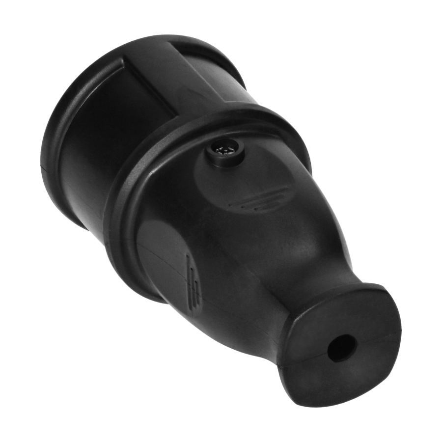 Workshop socket 2P+E with a comfortable grip, black