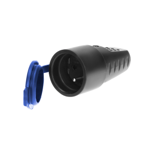 Rubber plug-in socket 2P+Z with grounding