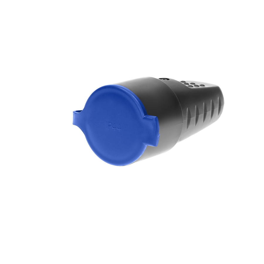 Rubber plug-in socket 2P+Z with grounding