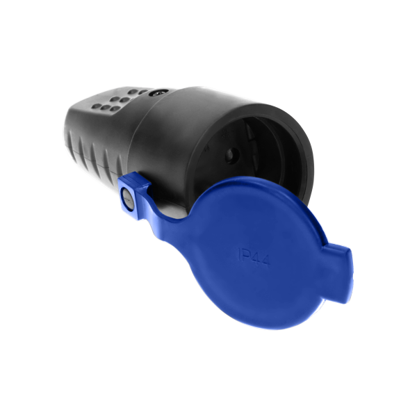 Rubber plug-in socket 2P+Z with grounding