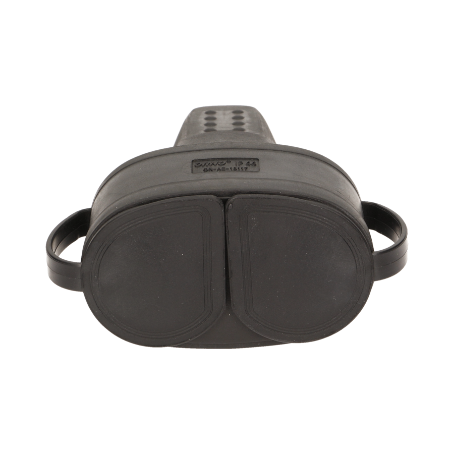 Bryzgoszczelne, podwójne gniazdo gumowe 2P+Z, IP44