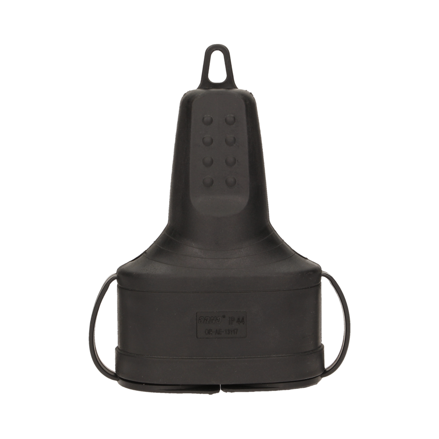 Double rubber plug-in socket with holder