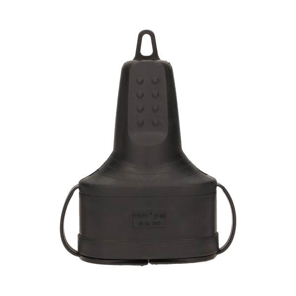 Double rubber plug-in socket with holder