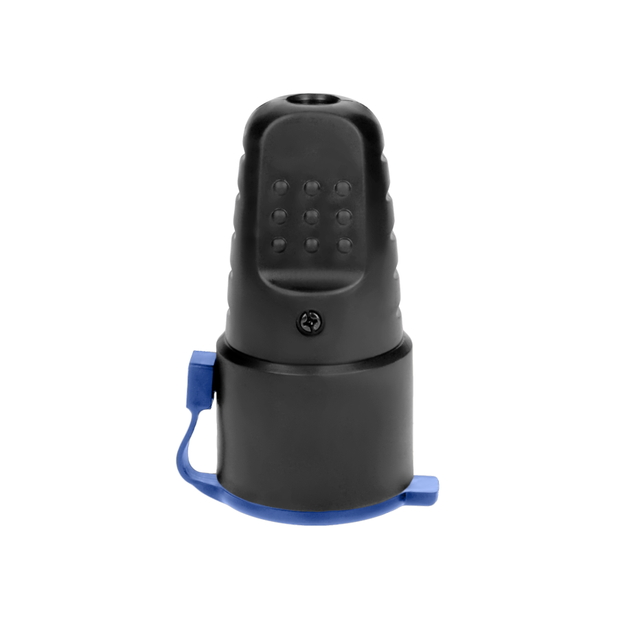 Rubber plug-in socket 2P+Z with grounding, schuko