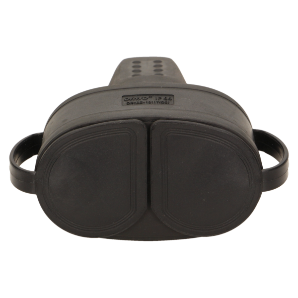 Double rubber plug-in socket with holder, schuko