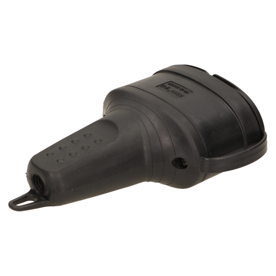 Double rubber plug-in socket with holder, schuko