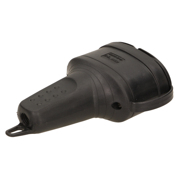 Double rubber plug-in socket with holder, schuko