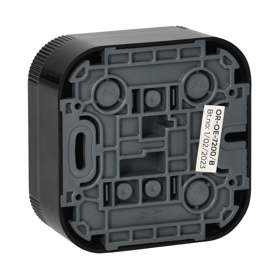 Surface-mounted single-pole switch ToDo IP20, black, 10pcs