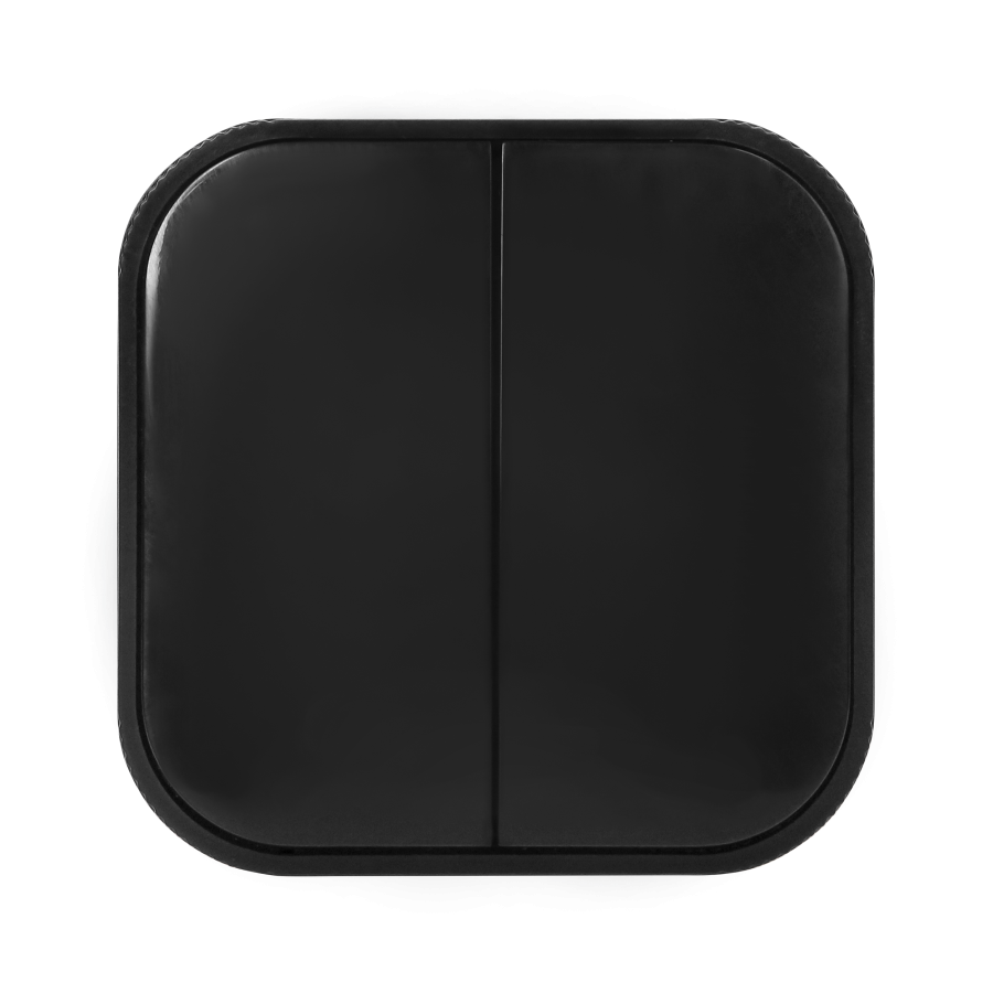 Surface-mounted two-gang switch ToDo IP20, black