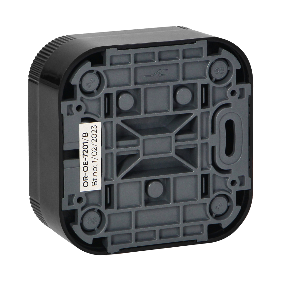 Surface-mounted two-gang switch ToDo IP20, black, 10pcs