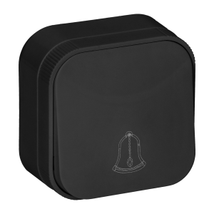 Surface-mounted doorbell switch ToDO IP20, black