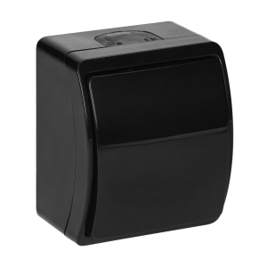 Surface-mounted single-pole switch  AQUATIC IP44 black