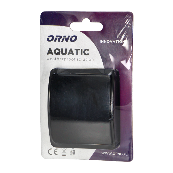 Łącznik jednobiegunowy n/t AQUATIC, IP44, czarny