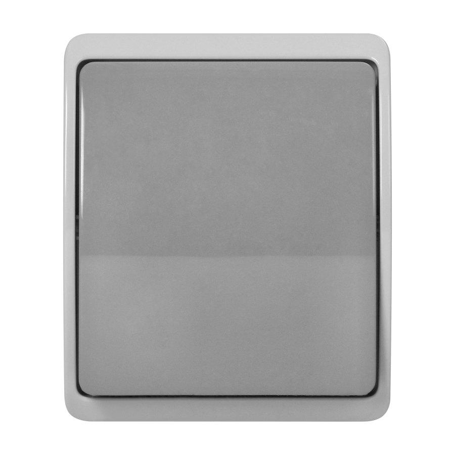 Surface-mounted single-pole switch  AQUATIC IP44 grey-graphite