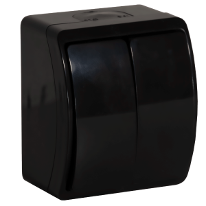 Łącznik świecznikowy n/t AQUATIC, IP44, czarny, 10 szt.