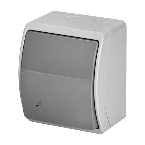 Surface-mounted three-way switch  AQUATIC IP44 grey-graphite