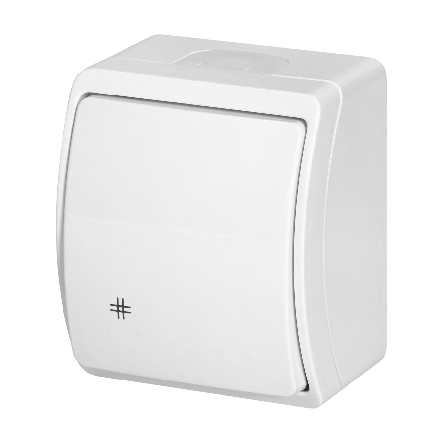 Surface-mounted four-way switch  AQUATIC IP44 white