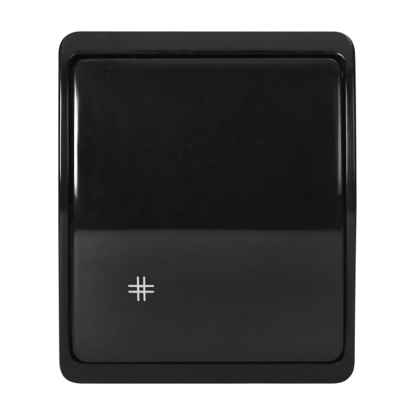 Surface-mounted four-way switch  AQUATIC IP44 black