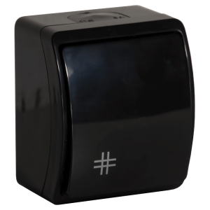 Łącznik krzyżowy n/t AQUATIC, IP44, czarny, 10 szt.