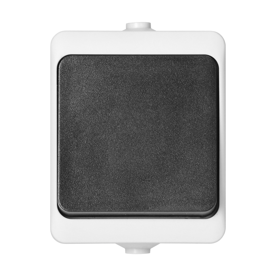 AQUATIC MINI IP54 Single-pole switch, white/black