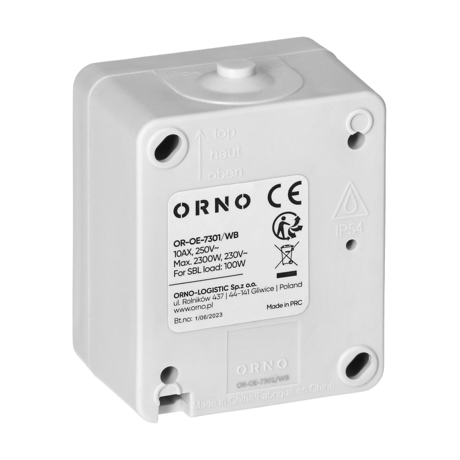 AQUATIC MINI IP54 Two-button switch, white/black