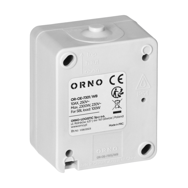 AQUATIC MINI IP54 Two-button switch, white/black