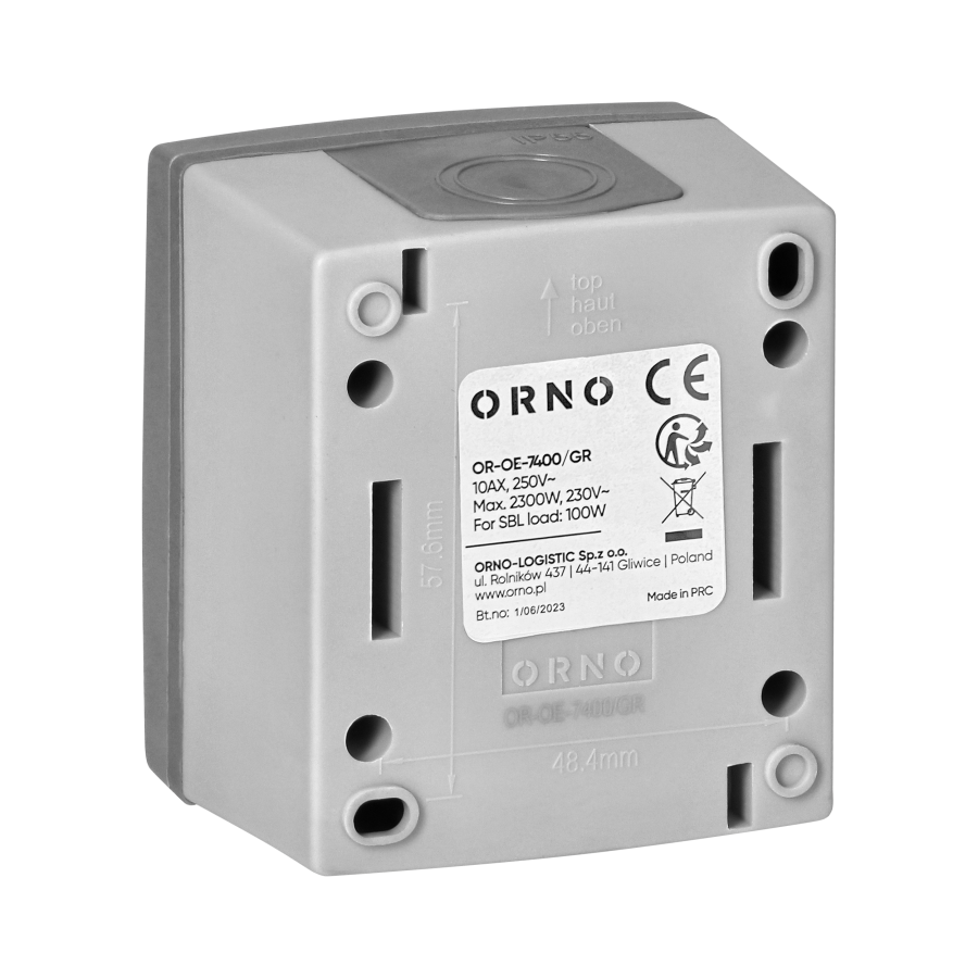 AQUATIC PRO IP55 Single-pole switch, grey/graphite