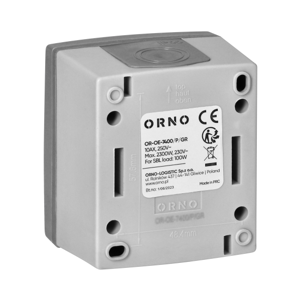 AQUATIC PRO IP55 Single-pole switch with illumination, grey/graphite