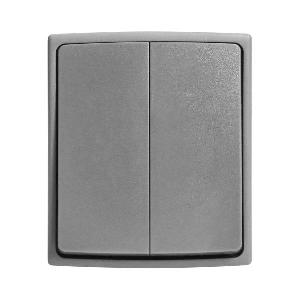 AQUATIC PRO IP 55 Two-button switch, grey/graphite