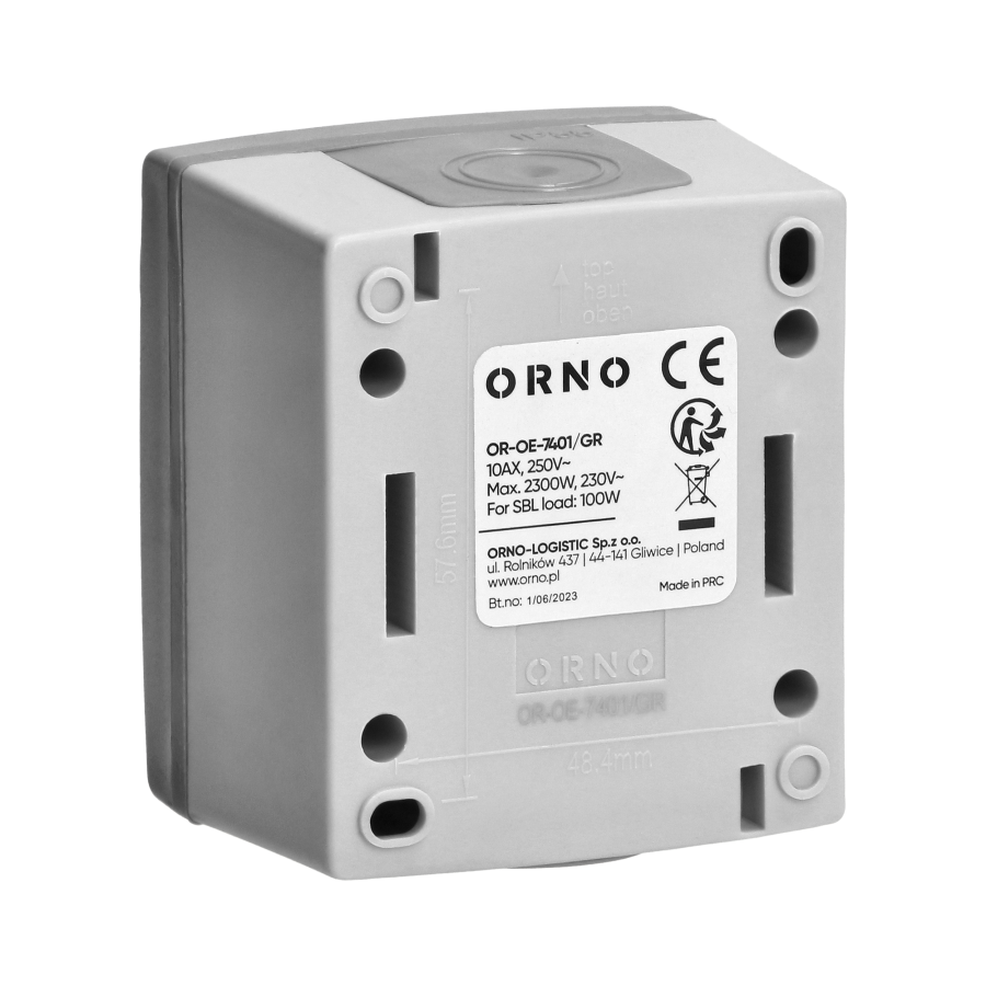 AQUATIC PRO IP 55 Two-button switch, grey/graphite