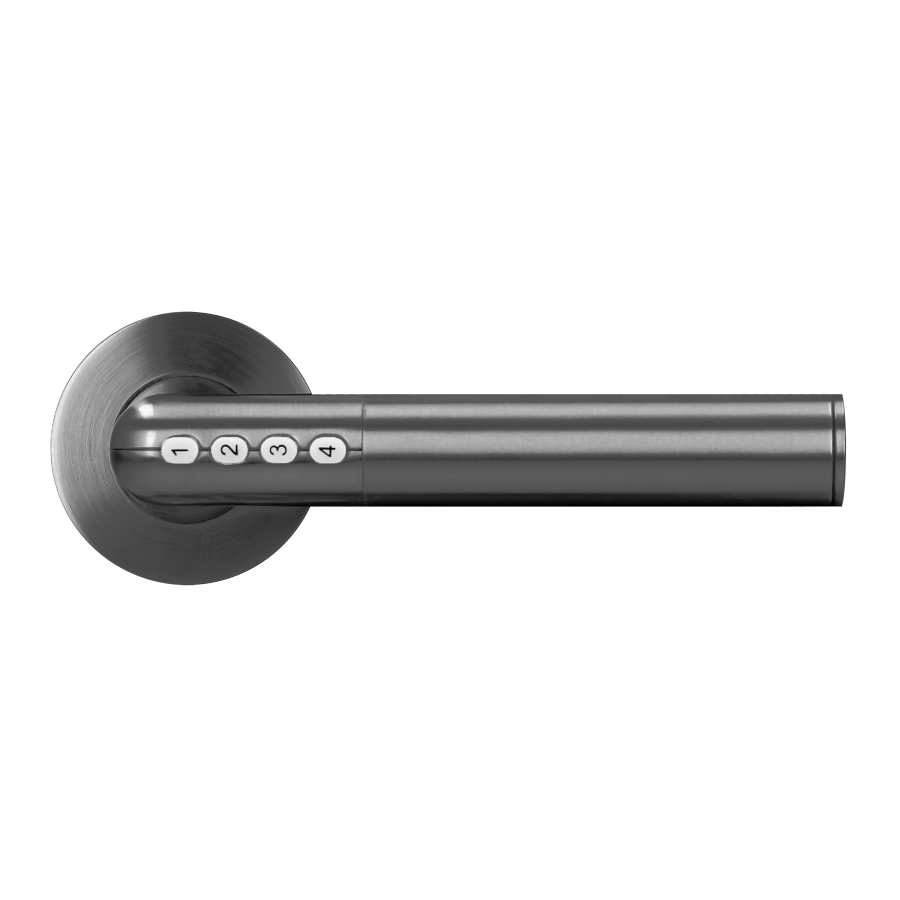 Smart handle with code lock has a built-in code lock and it is suitable for installation in left- and right-hand doors