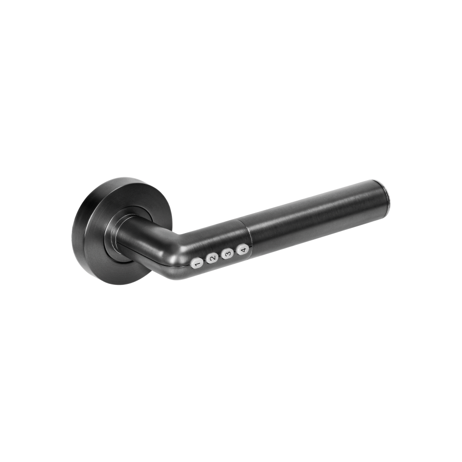Smart handle with code lock has a built-in code lock and it is suitable for installation in left- and right-hand doors