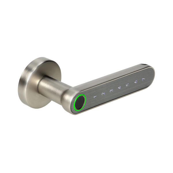 Klamka szyfrowa z klawiaturą dotykową i funkcją smart - czytnik linii papilarnych, Bluetooth 4.0, nikiel