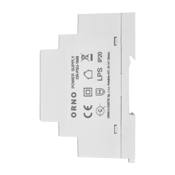 DIN rail power adaptor 24VDC, 0.63A, 15W, width: 1 unit