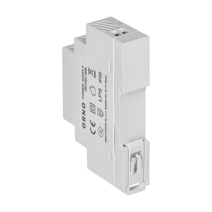DIN rail power adaptor 24VDC, 0.63A, 15W, width: 1 unit