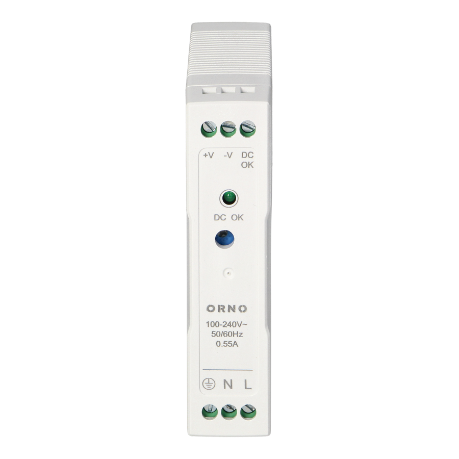 Industrial power supply for a DIN rail, 24VDC, 0.42A, 10W, plastic housing