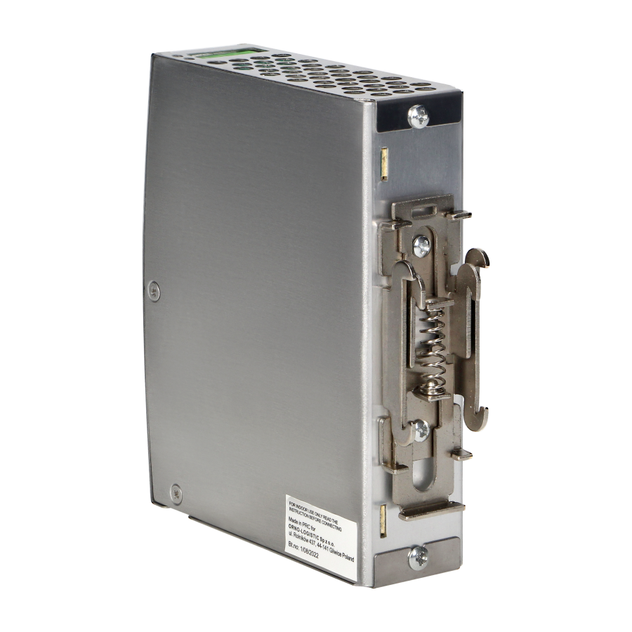 Industrial power supply for a DIN rail, 24VDC 3.2A 77W, metal housing