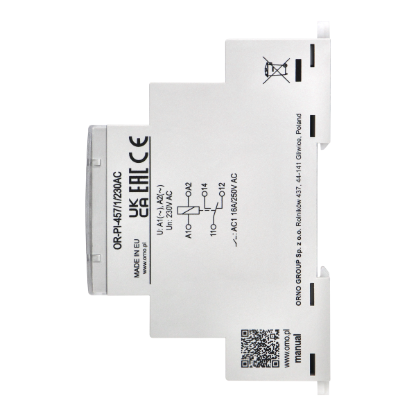 Installation relay, 1P 230 VAC 16A