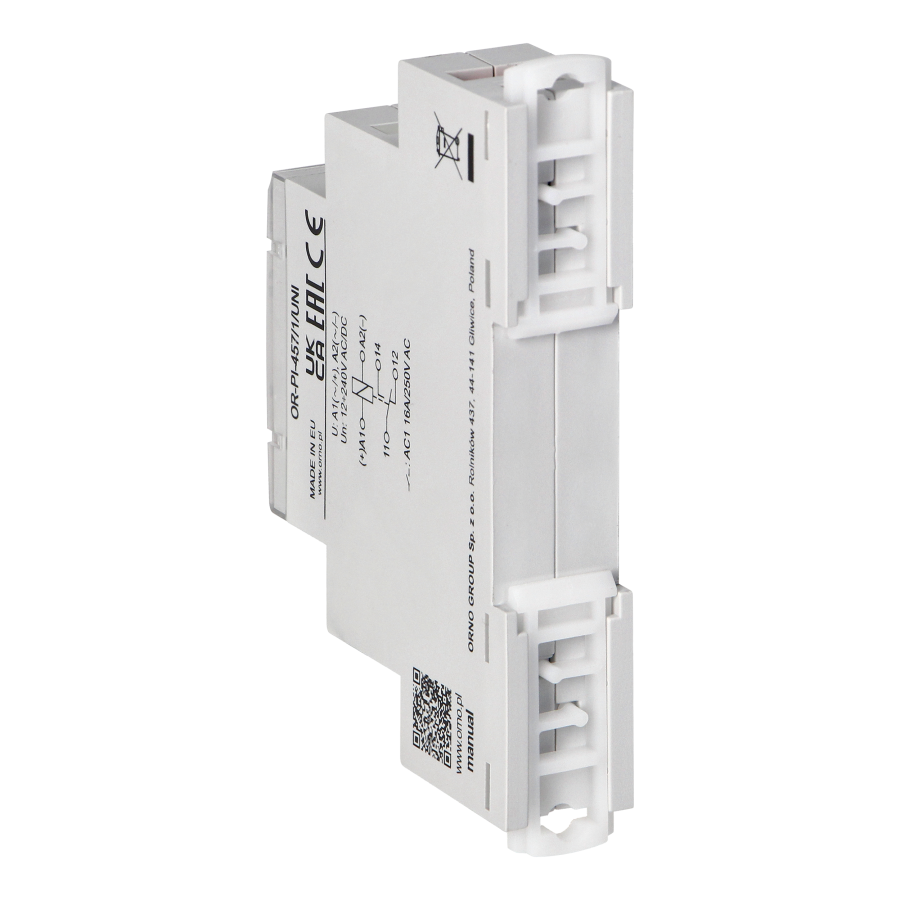 Installation relay, 1P 16A, 12-230 VUC