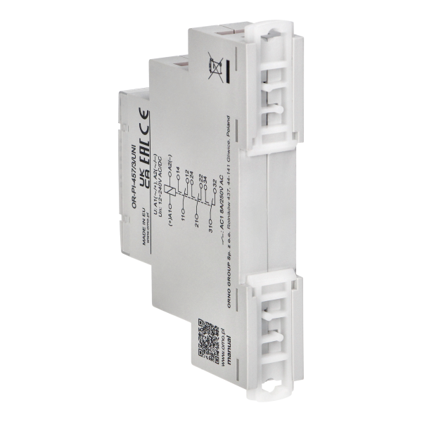 Installation relay, 3P 8A, 12-230 VUC