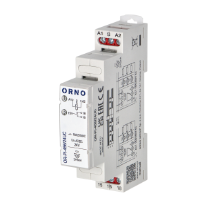 Installation bistable relay, 24 VAC / DC, 16A