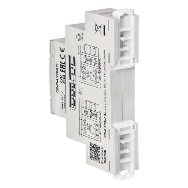 Installation bistable relay, 24 VAC / DC, 16A
