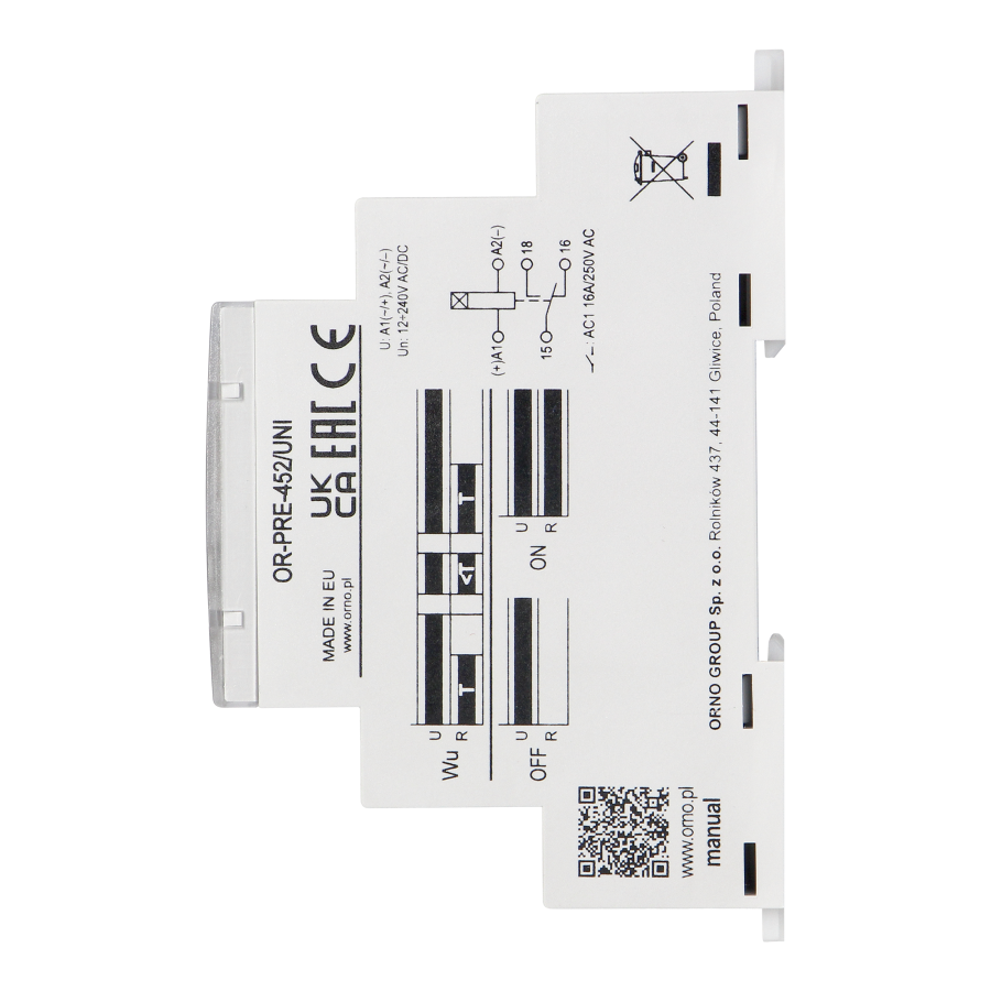 Time relay - activation for a preset time, universal power supply