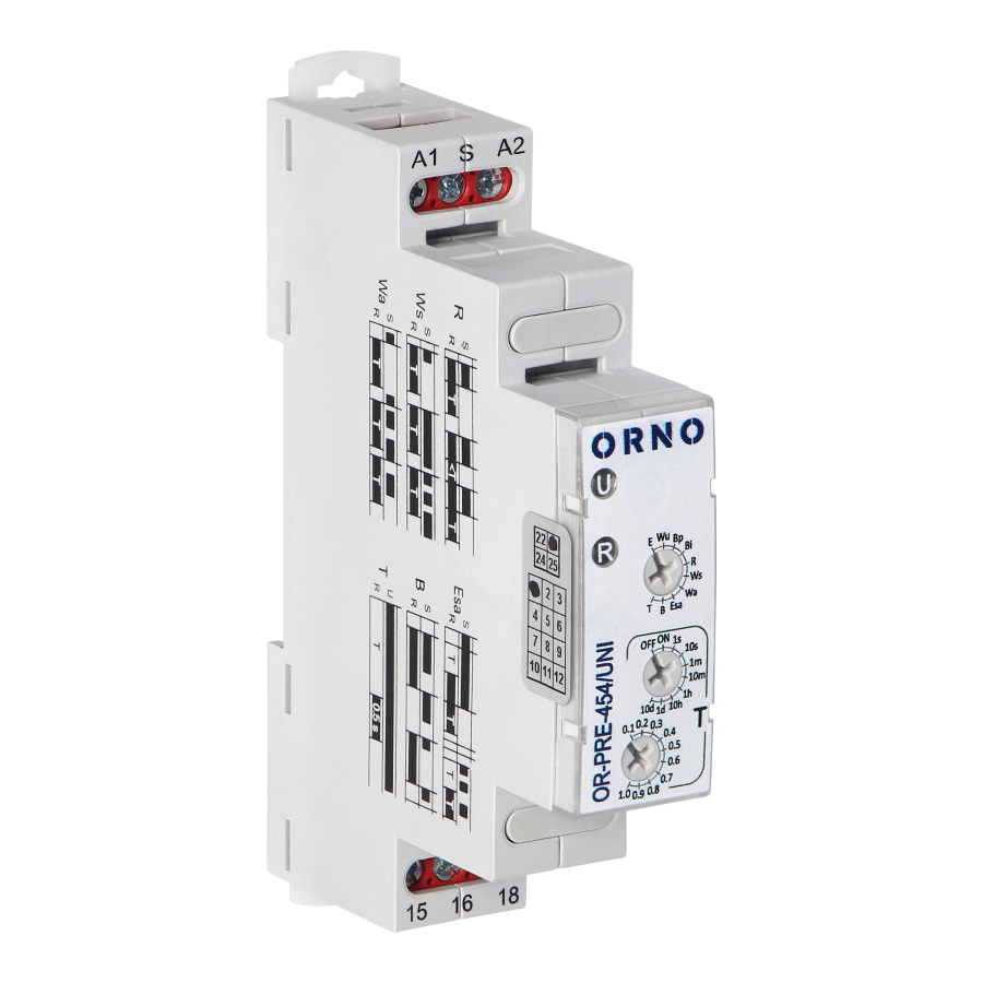 Time relay - 10 functions, universal power supply