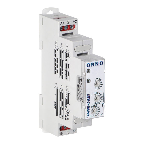 Time relay - 10 functions, universal power supply Time relay - 10 functions, universal power supply