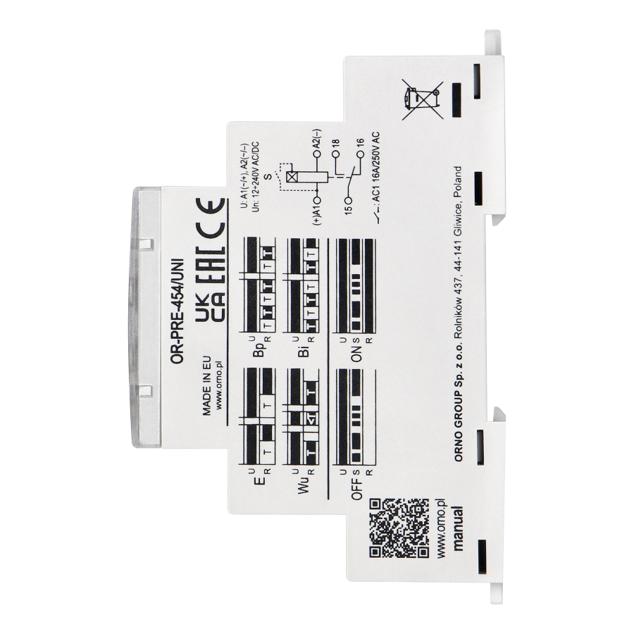 Time relay - 10 functions, universal power supply