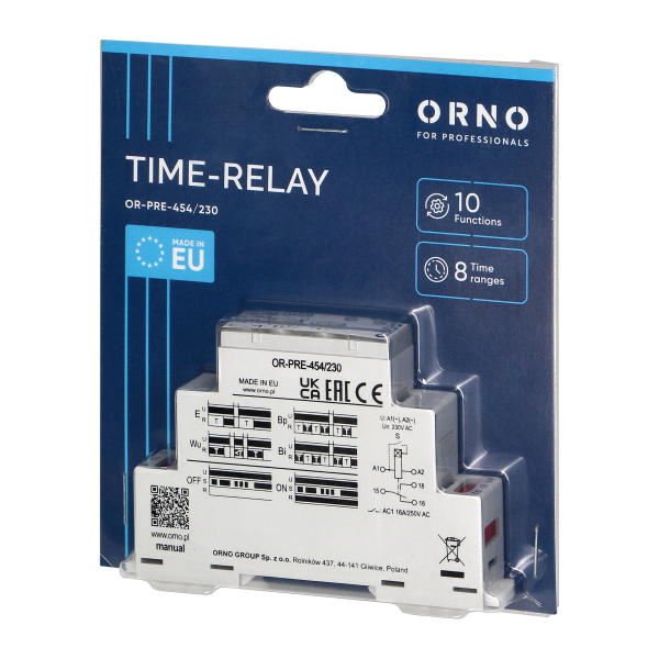 Time relay - 10 functions, 230VAC