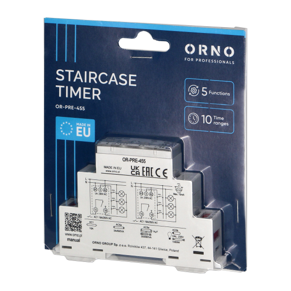 Staircase timer - 7 operation modes